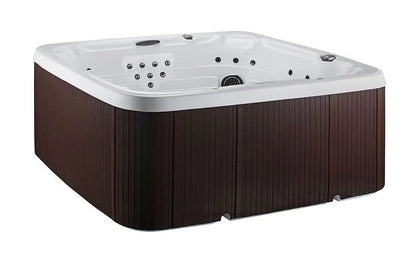 Coronado (LS600DX) Hot Tub - 7 Person, 65-Jet, 220V with Tub Cover and Spa Step, Arctic White/ Espresso Brown