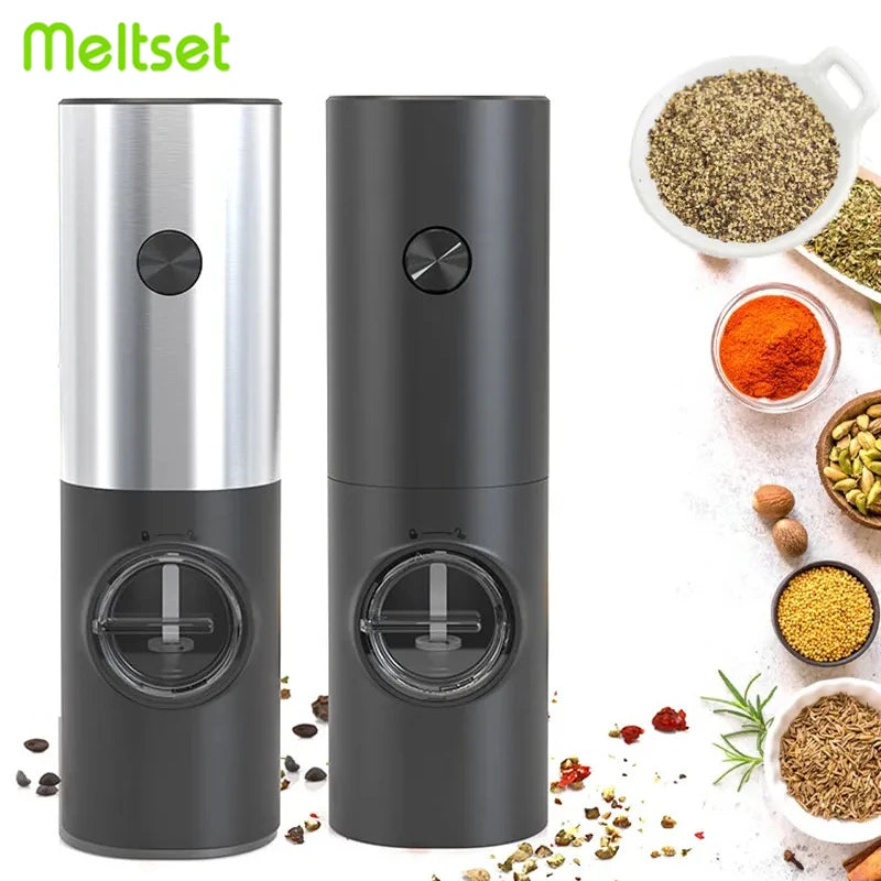 Electric Grinder Automatic Mill Pepper and Salt Grinde Adjustable Spice Salt Pepper Mill Kitchen Tool