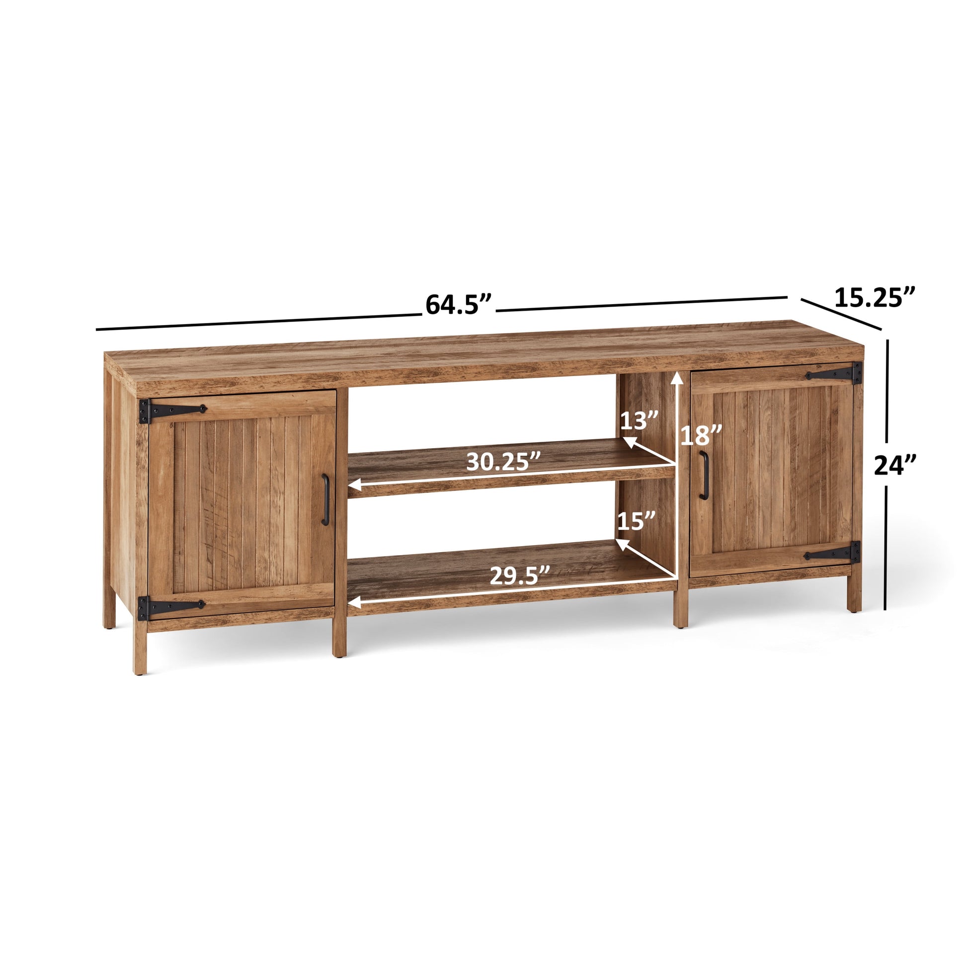 Farmhouse TV Stand for Tvs up to 70", Espresso