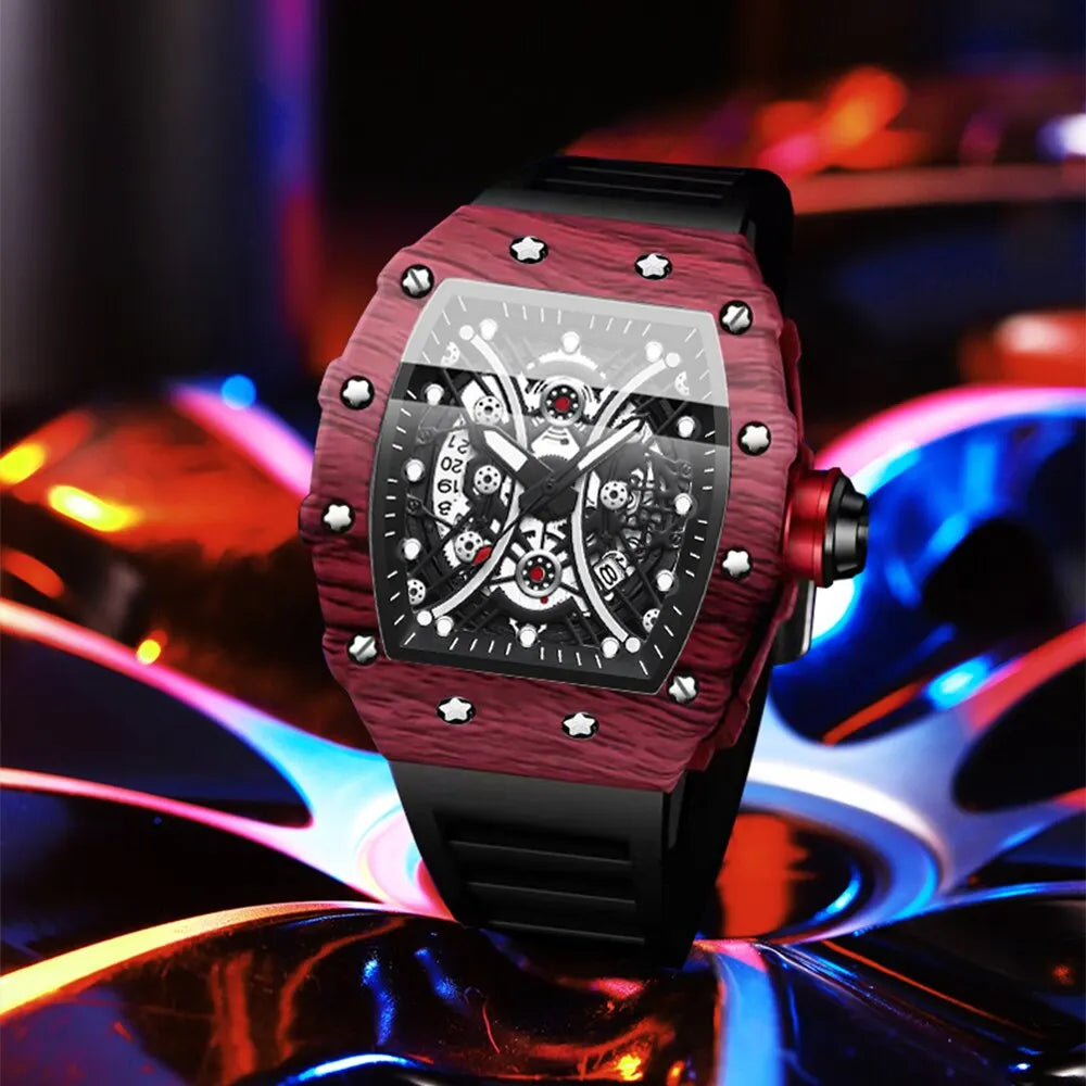 Skeleton Dial Sports Watch